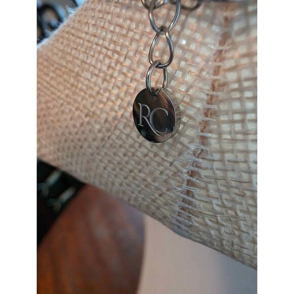 Like New Rustic Cuff Black Druzy Glitter Silver Tone Necklace - Picture 4 of 7